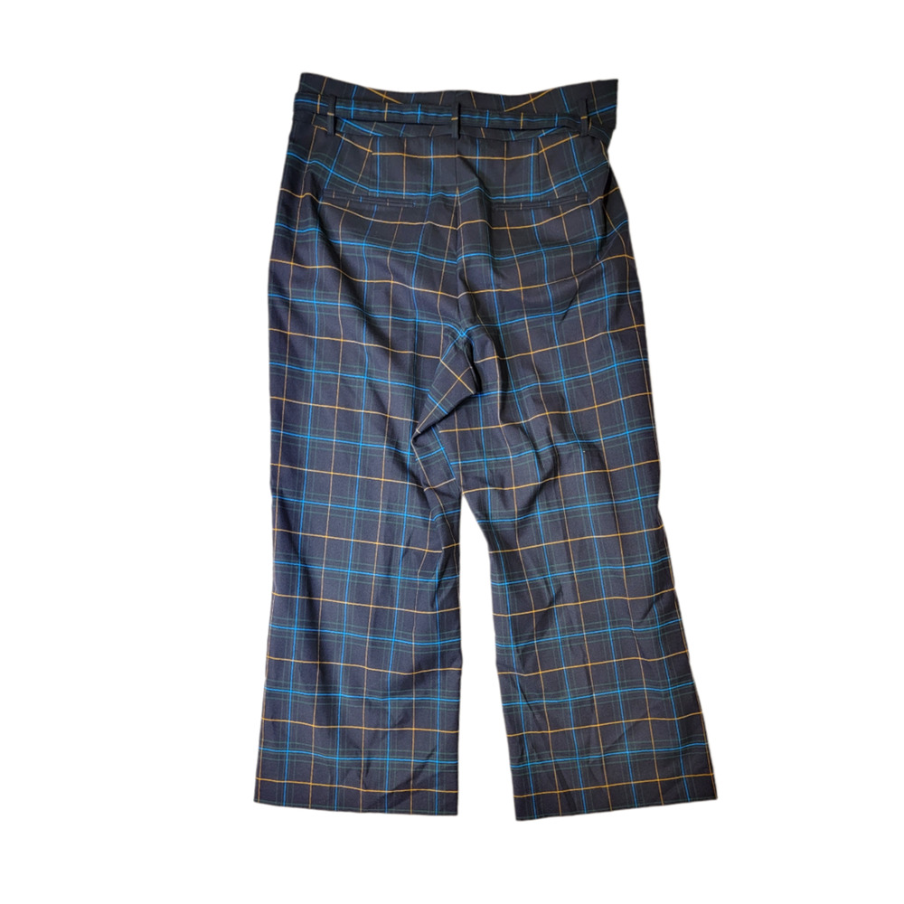 Ann Taylor Women's Tartan Plaid High Rise Cropped Trousers Multicolor Size 8 - Picture 2 of 4